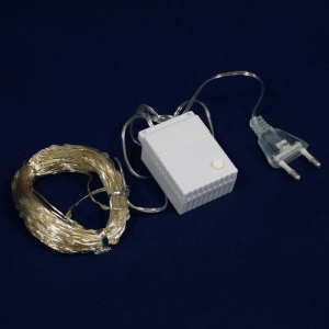 Гірлянда Роса 20м 200 LED (біла, на білому)