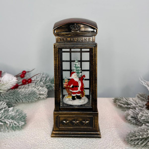 Новорічний ліхтар світильник нічник музичний 22х8см Телефон з USB живленням 