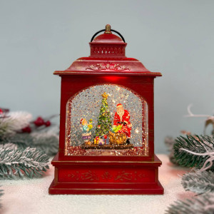 Новорічний ліхтар світильник нічник музичний 22х13см з USB живленням