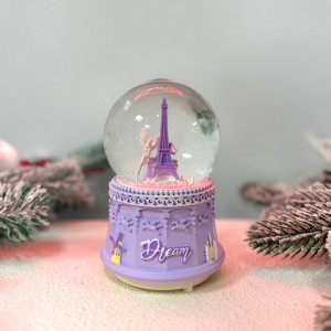 Новорічний ліхтар куля світильник Купідони 13х8см батарейках в комплеті