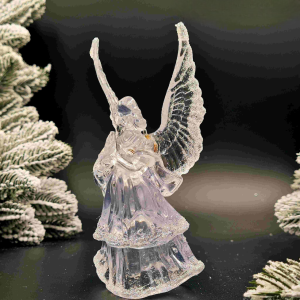 Іграшка на ялинку Ангел (прозорий, 16см)