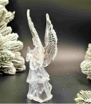 Іграшка на ялинку Ангел (прозорий, 16см)